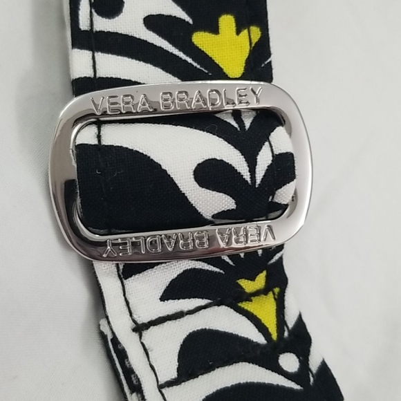 NWOT VERA BRADLEY Shoulder Bag Floral B&W + Yellow - Picture 5 of 6